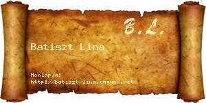 Batiszt Lina névjegykártya